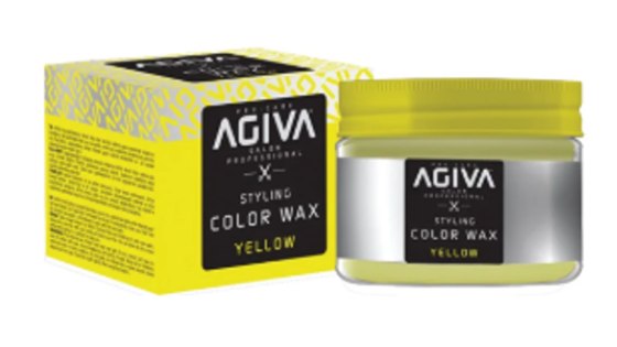 Boite et pot de cire Agiva Color Wax jaune