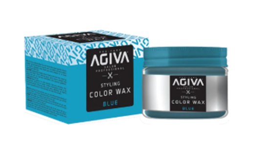 Boite et pot de cire Agiva Color Wax bleue