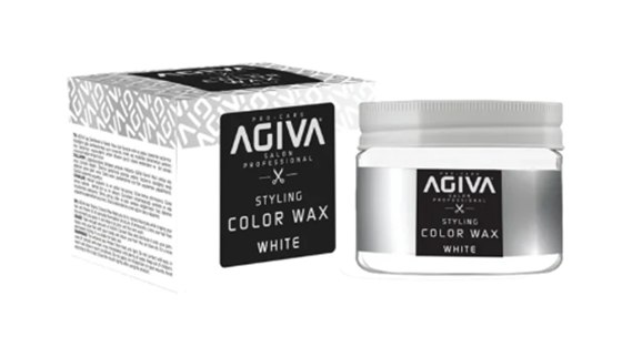 Boite et pot de cire Agiva Color Wax blanche
