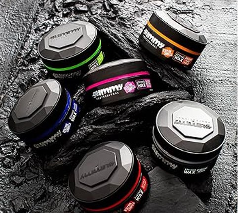 Six pots de cire coiffante Shimmy Professional, coloris varies